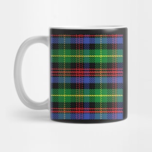 Scottish tartan Black Watch, black, red,green, yellow, blue Mug